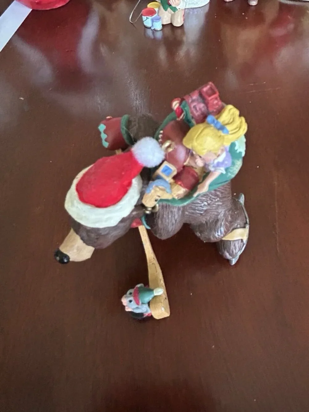 Bear Hallmark Ornament Playing Hockey Ice Hockey 2005 VINTAGE